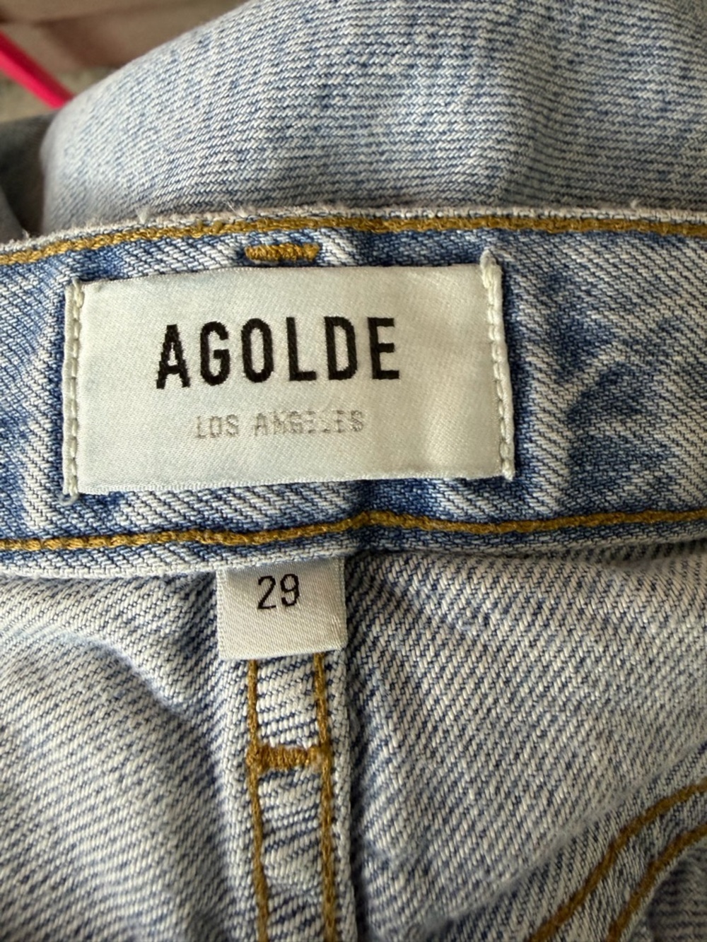 AGOLDE Jamie Organic Cotton Distressed Cropped Jeans Size 29 Light Wash ❣️ - Picture 3 of 7